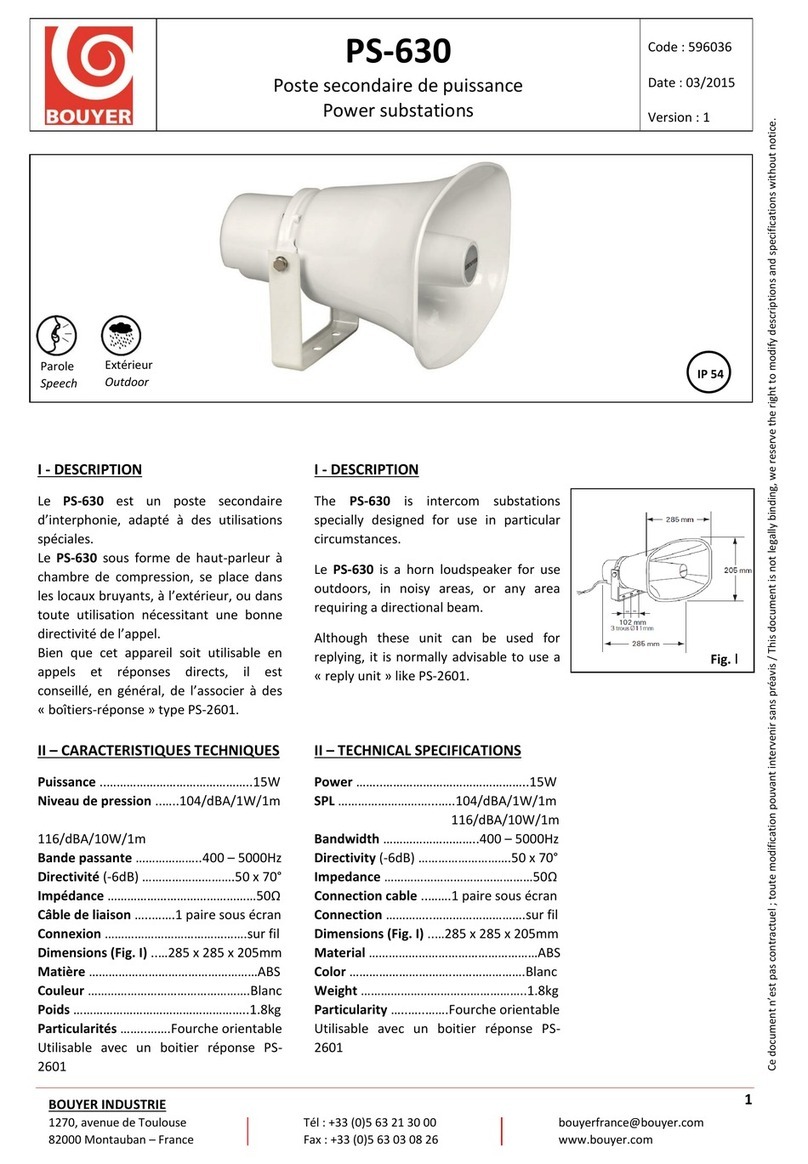Bouyer PS-630 User manual