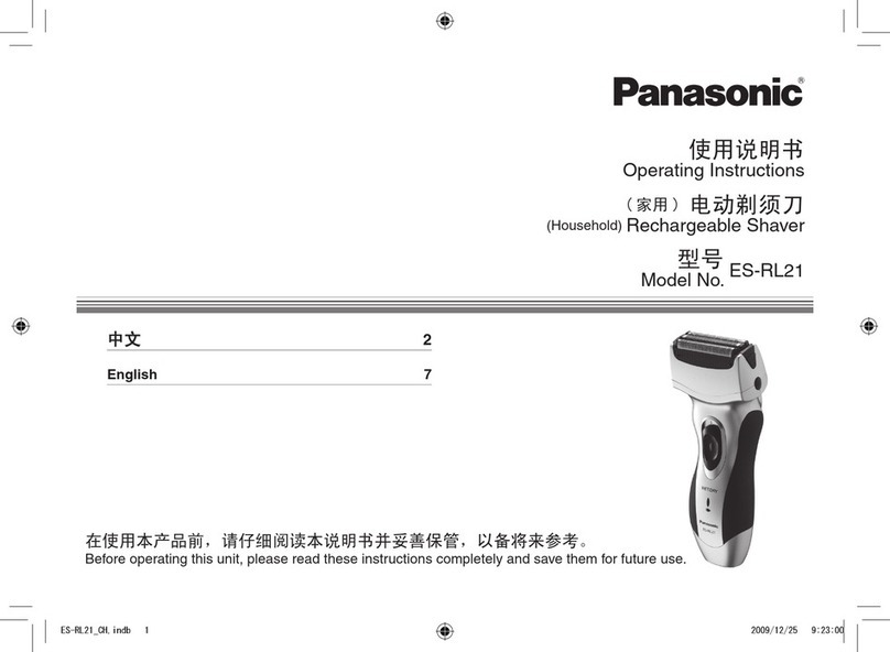 Panasonic ES-RL21 User manual Panasonic ES-RL21 User manual
