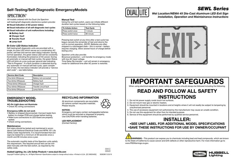 DualLite SEWL Series Owner's manual