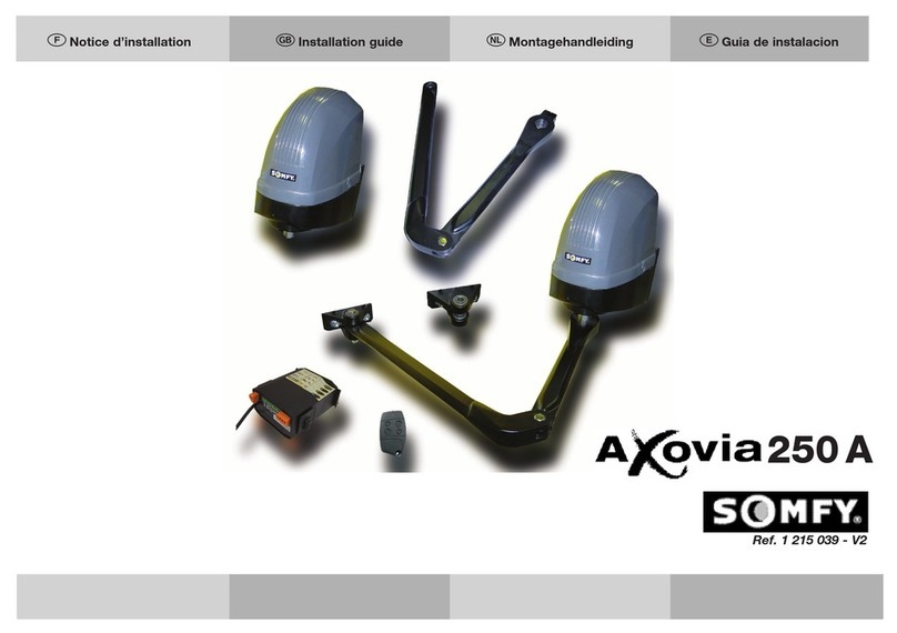 SOMFY AXOVIA 250A installation guide