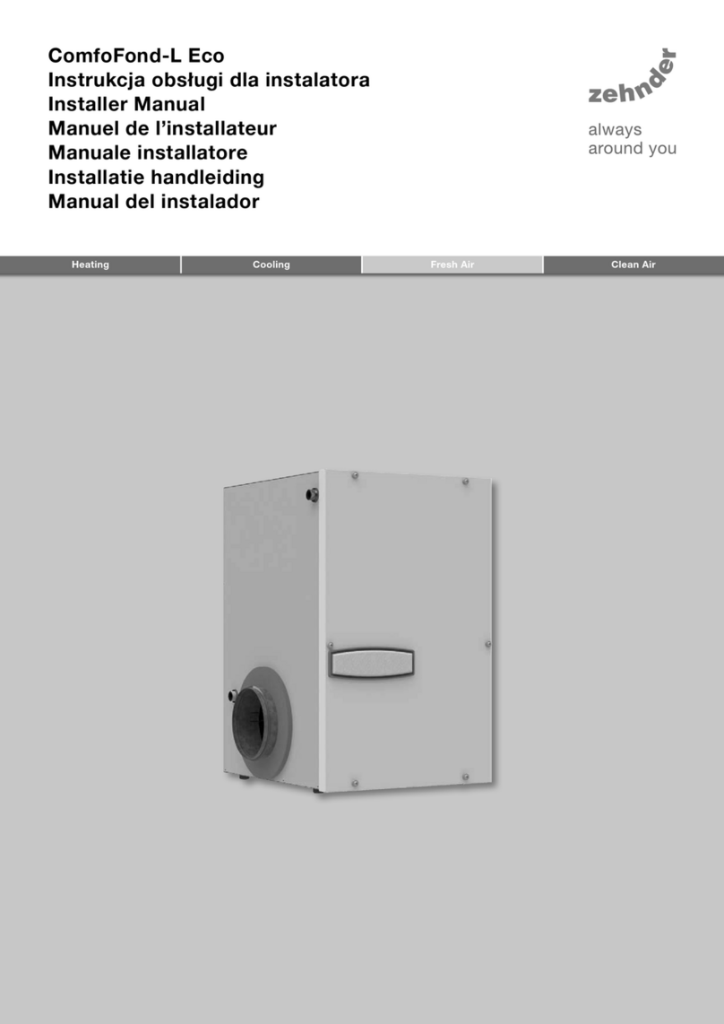 Zehnder Rittling ComfoFond-L Eco Series Installer manual