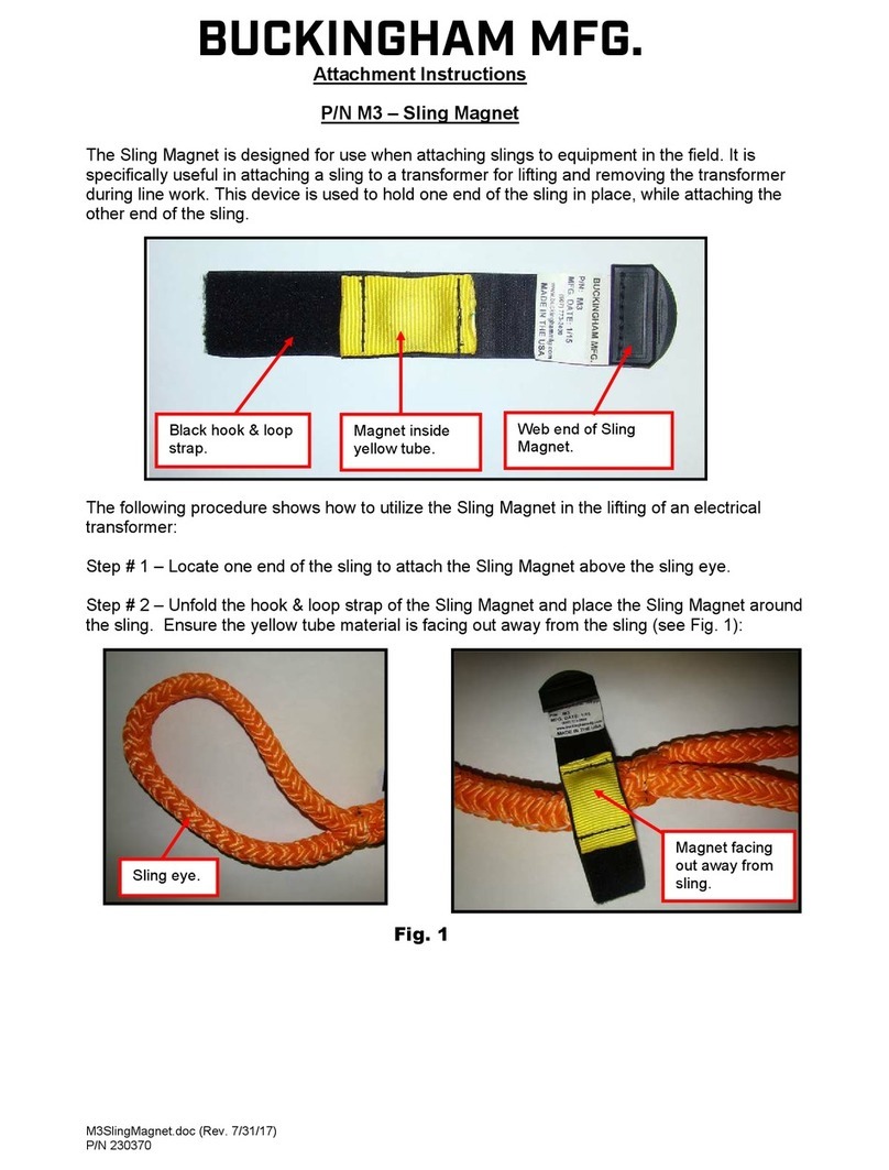 BUCKINGHAM MFG M3 User manual