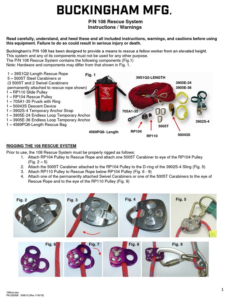 BUCKINGHAM MFG 108 Product manual