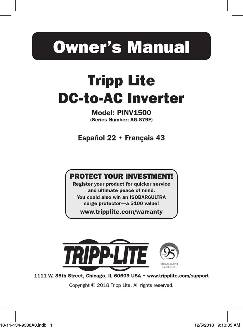 Tripp Lite AG-879F Series User manual