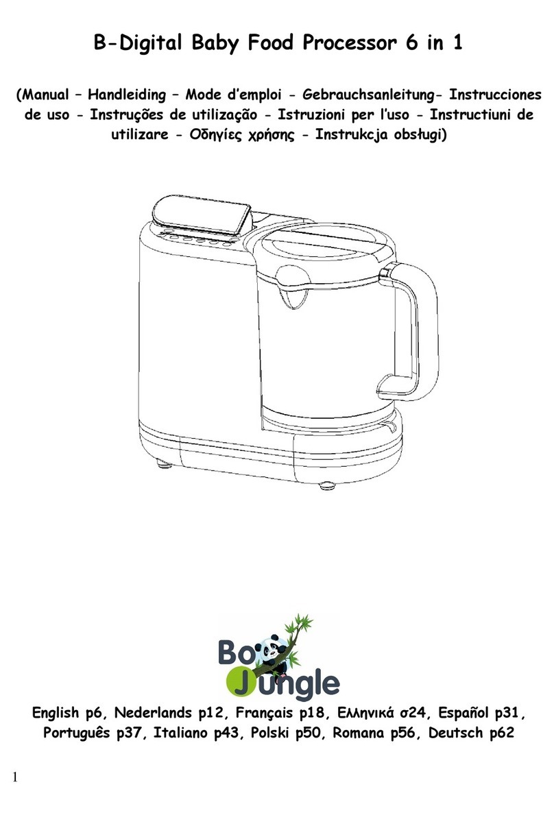 Bojungle B-Digital Baby Food Processor 6 in 1 manual
