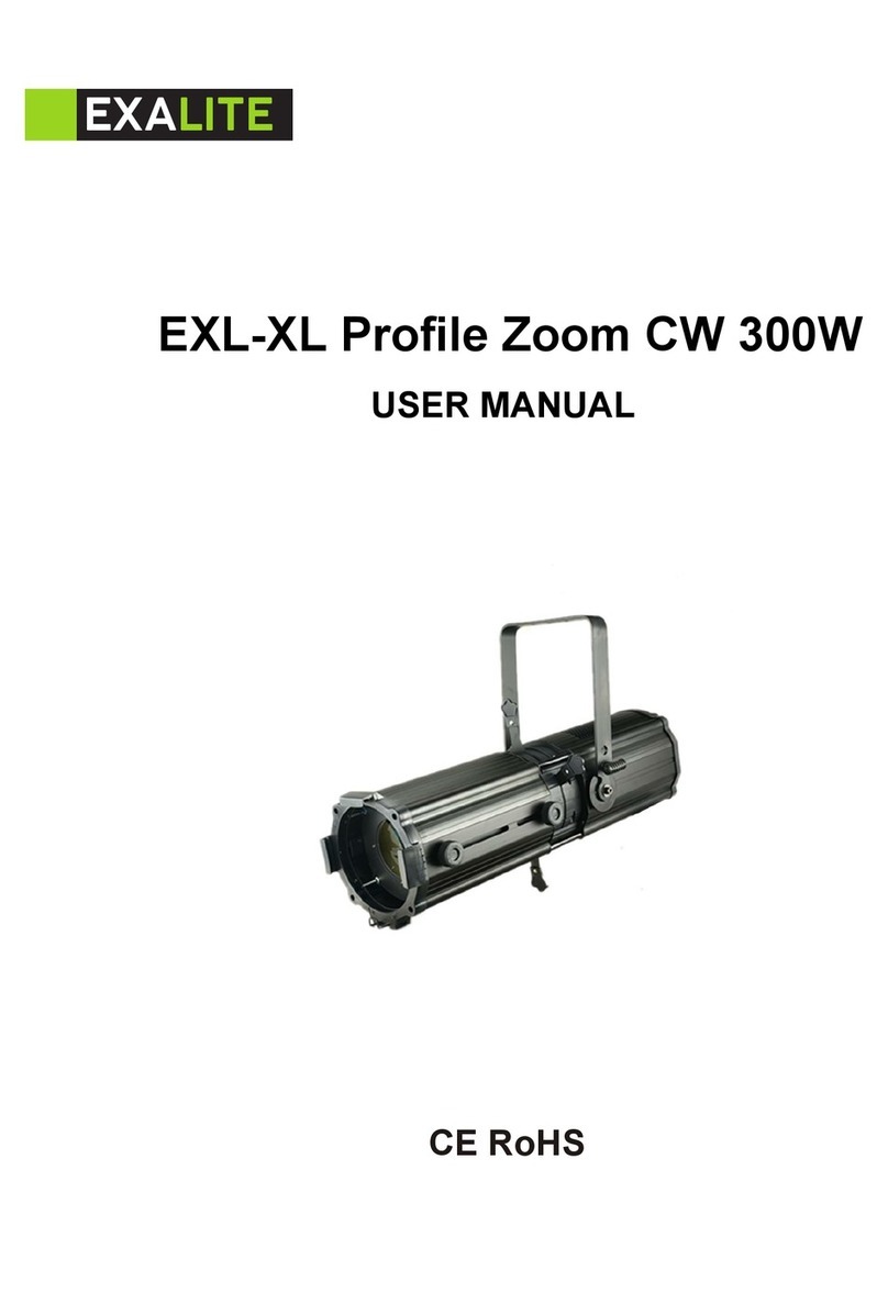 EXALite EXL-XL Profile Zoom CW 300W user manual