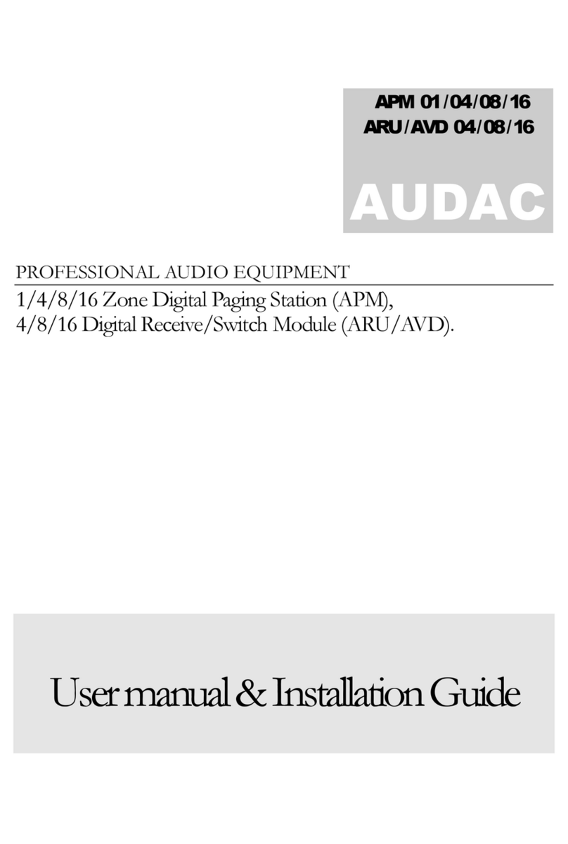 AUDAC APM 01 Installation and operating instructions