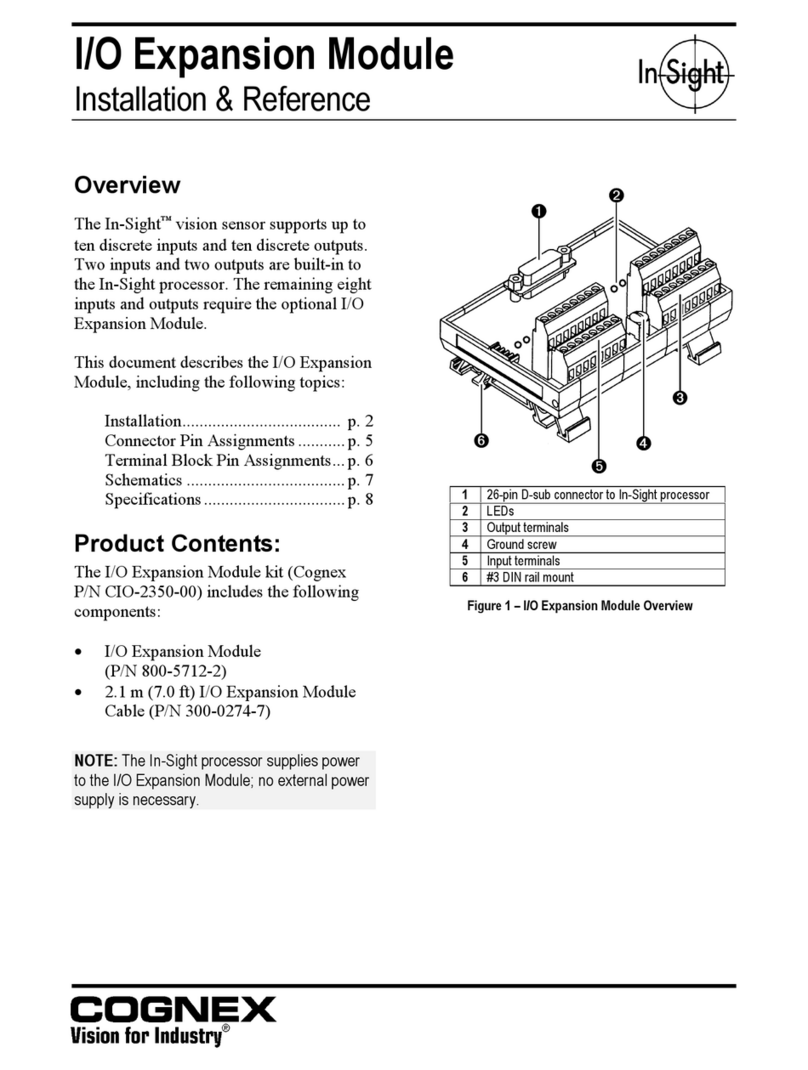 Cognex In-Sight I/O Expansion Module INSTALLATION REFERENCE