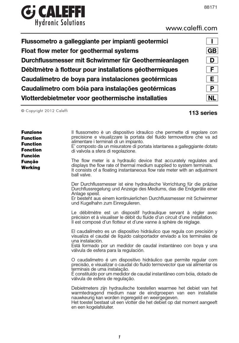 CALEFFI 113 Series manual