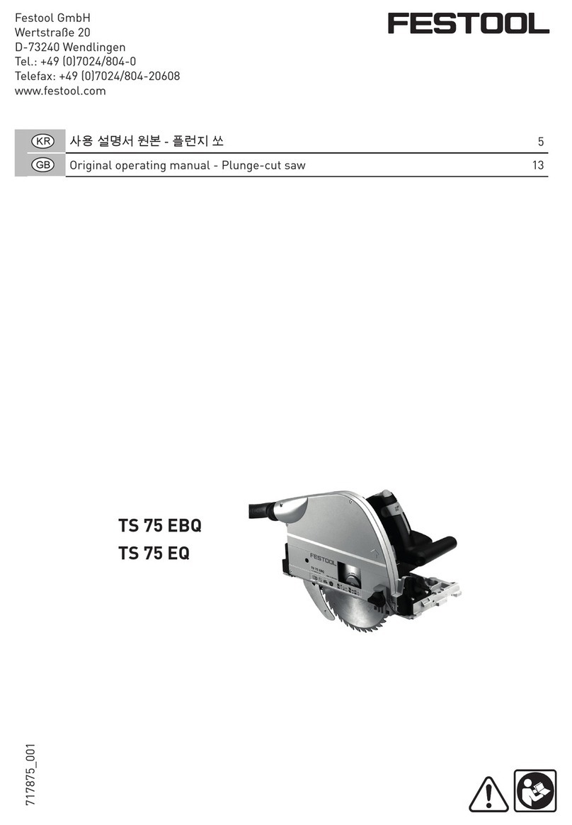 Festool TS 75 EBQ Installation instructions