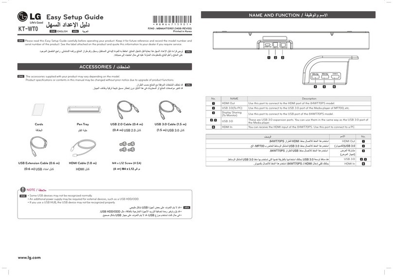 LG KT-WT0 Easy setup guide