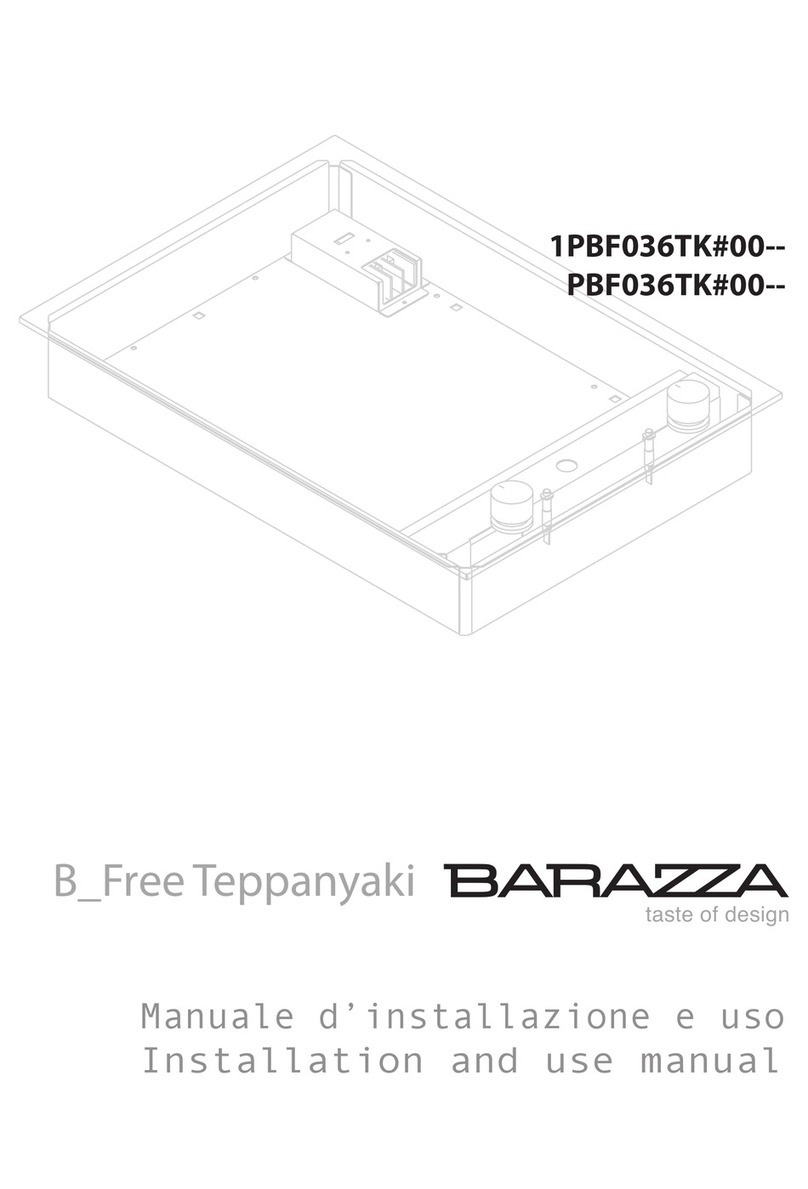 Barazza B_Free PBF036TK Series Installation and use manual
