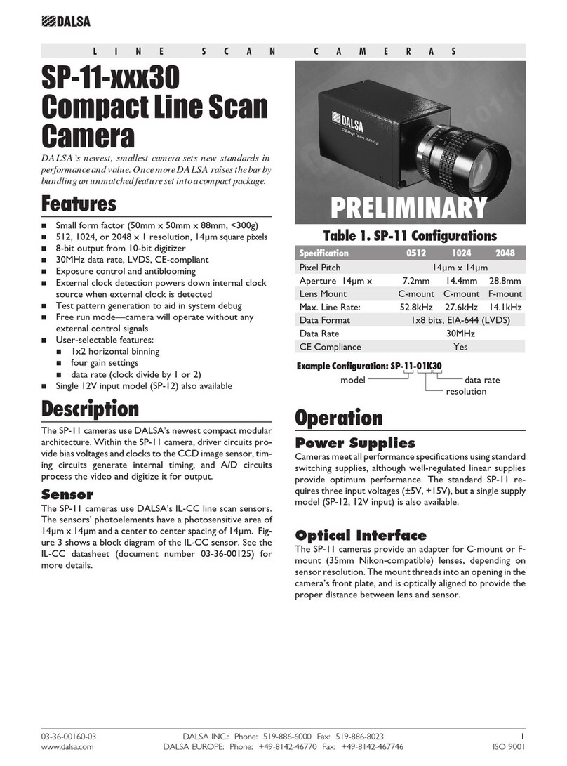 Dalsa SP-11 Series User manual