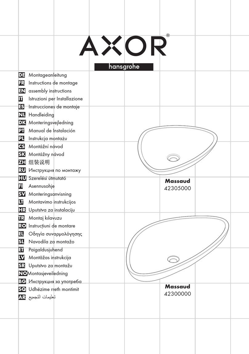 Hansgrohe Axor Massaud 42305000 Assembly instructions Hansgrohe Axor Massaud 42305000 Assembly instructions