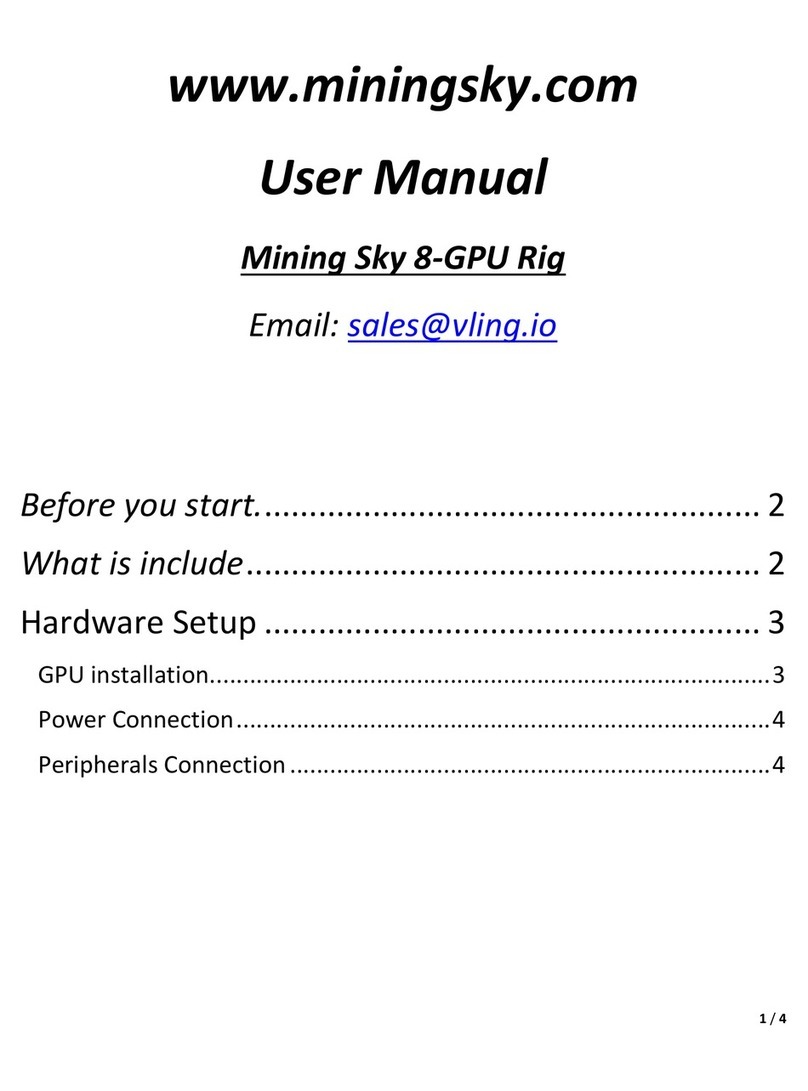 Mining Sky 8-GPU Rig user manual