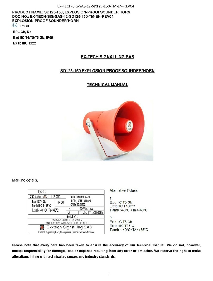 Ex-Tech SD125 Technical manual