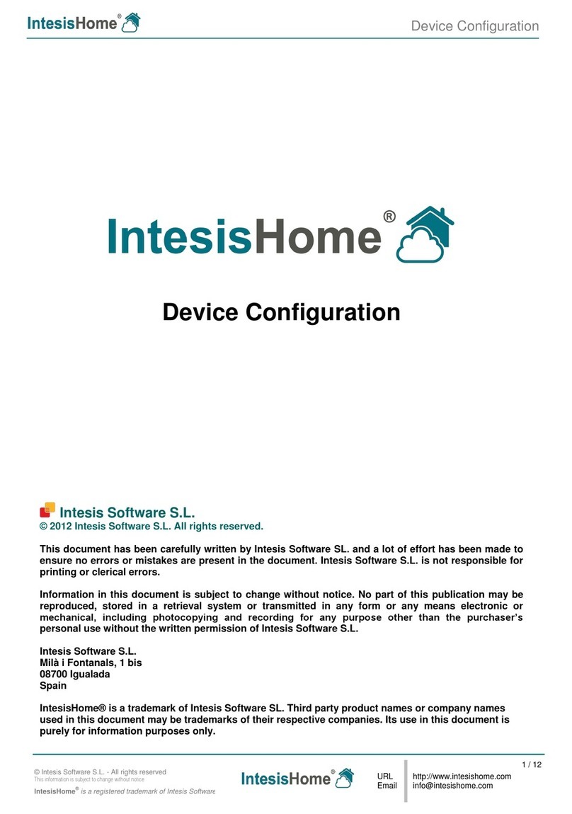 Intesis Software IntesisHome Configuration guide