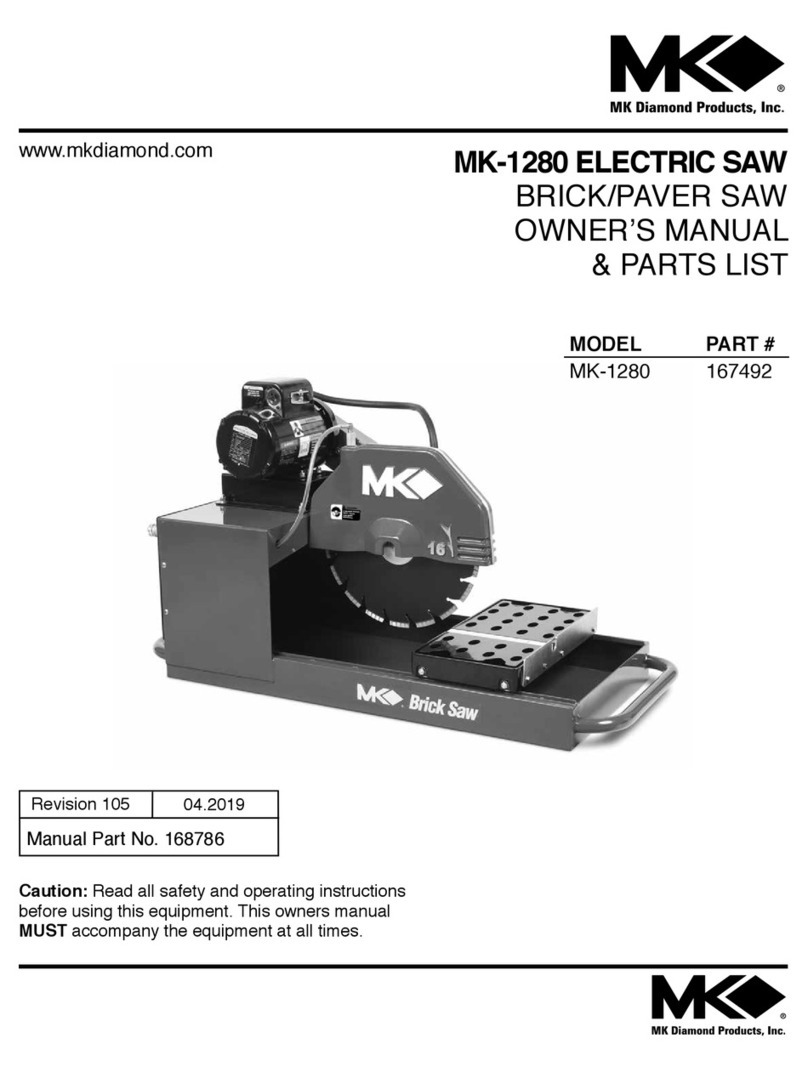 MK Diamond Products MK-1280 Owner's manual & parts list