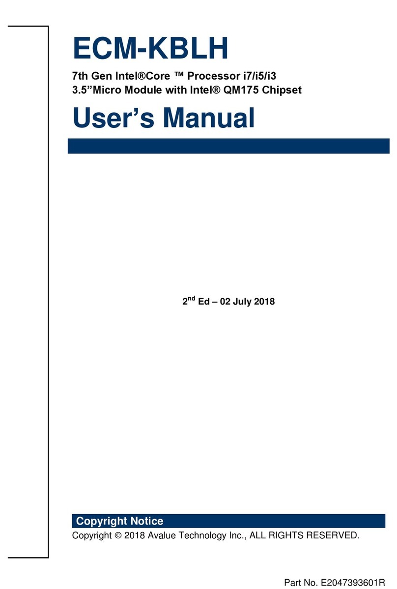 Avalue Technology ECM-KBLH User manual