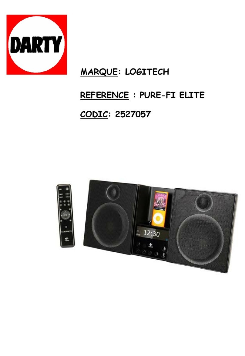 Logitech Pure-Fi Elite quick start guide
