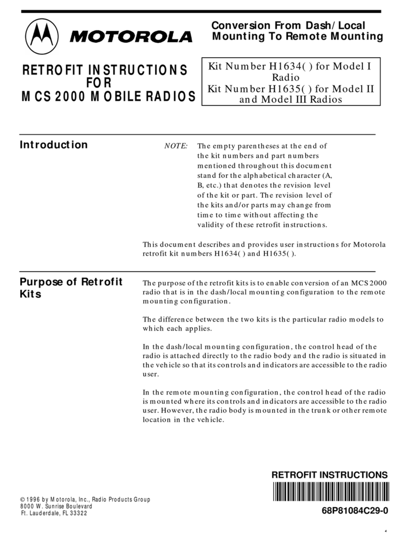 Motorola MCS 2000 Retrofit Instructions