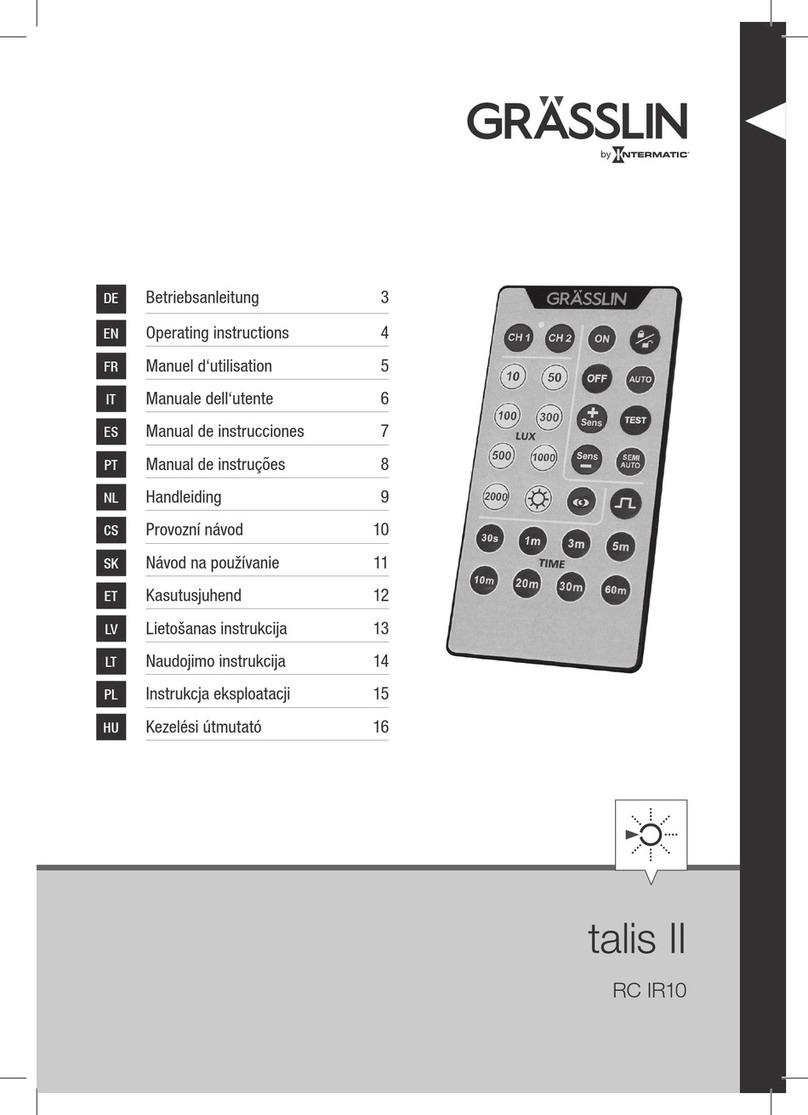 Intermatic GRASSLIN talis II RC IR10 operating instructions