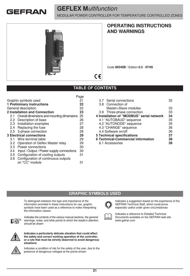 gefran GEFLEX Multifunction Product manual