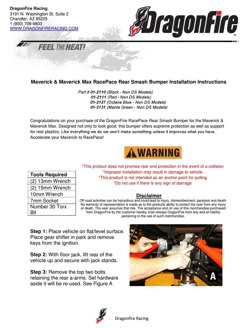 DRAGONFIRE RacePace 01-2110 installation instructions