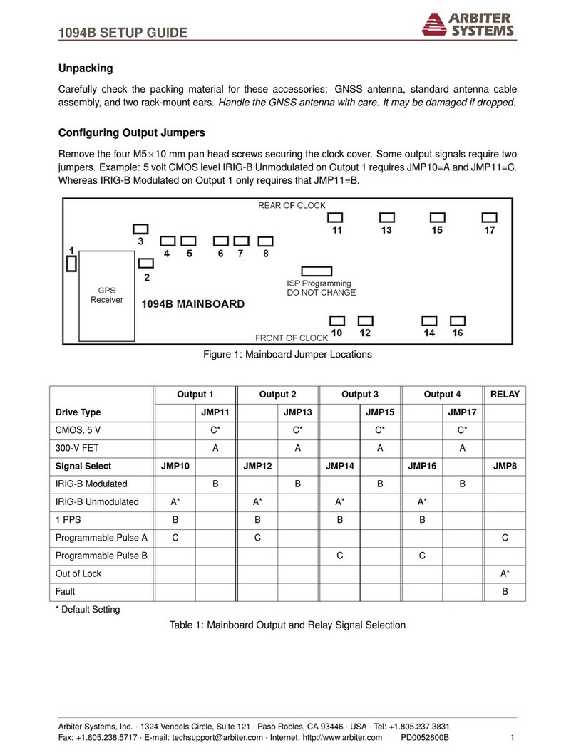 Arbiter Systems 1094B Setup guide