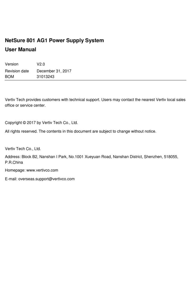 Vertiv NetSure 801 AG1 User manual