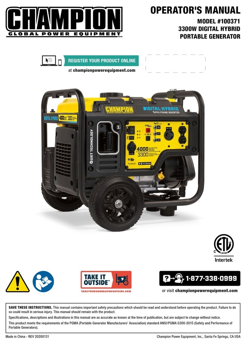 Champion 100371 User manual