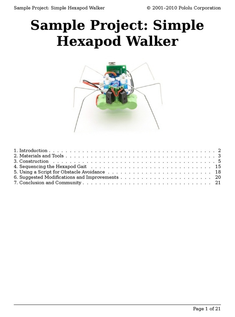 Pololu Sample Project: Simple Hexapod Walker manual Pololu Sample Project: Simple Hexapod Walker manual