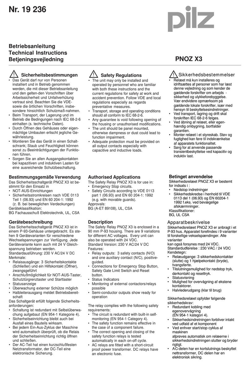 Pilz PNOZ X3 Owner's manual