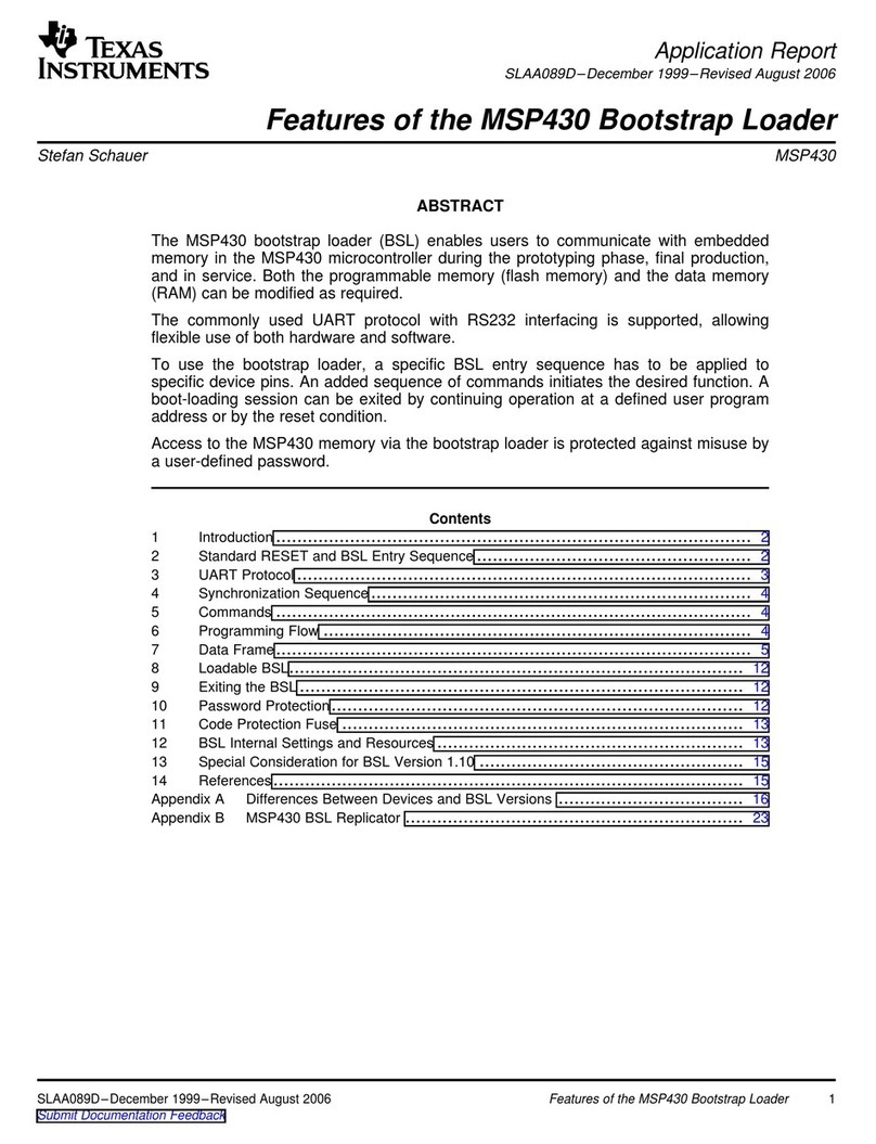 Texas Instruments Serial Programming Adapter MSP430 User manual