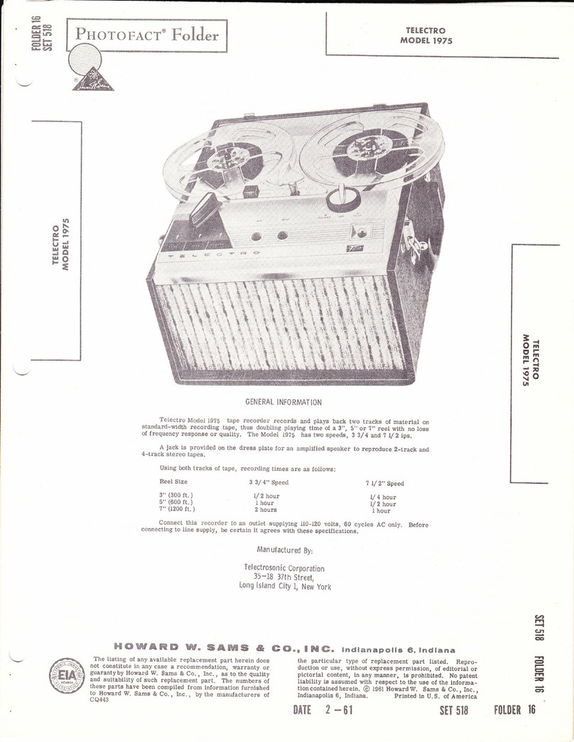 Telectro 1975 User manual