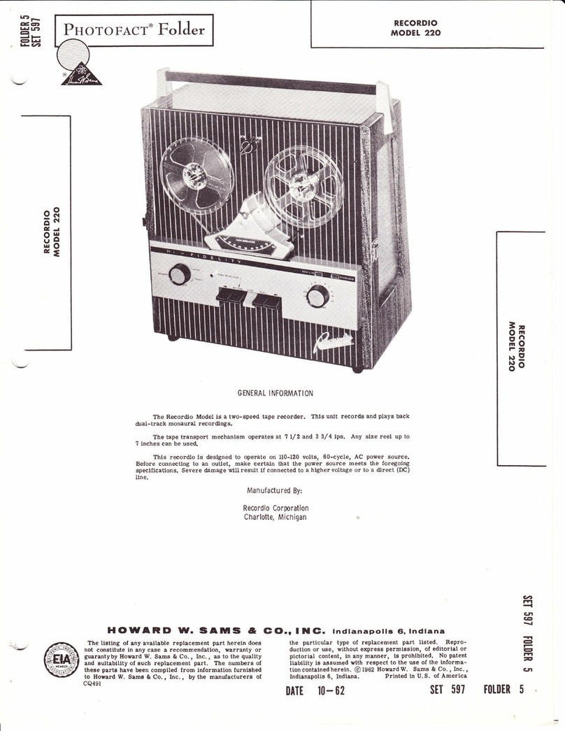 Recordio 220 User manual