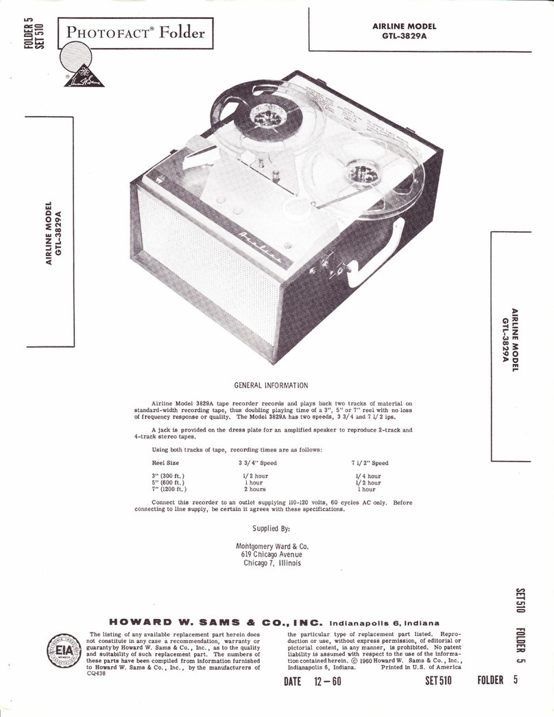 Airline GTL-3829A User manual