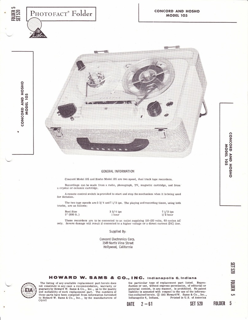 CONCORD 105 manual