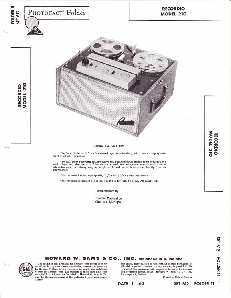 Recordio 210 manual