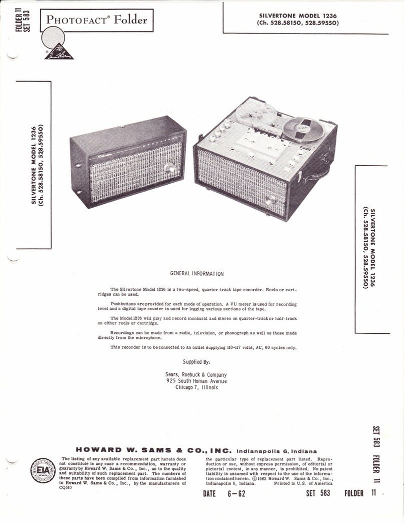 Silvertone 1236 Series User manual