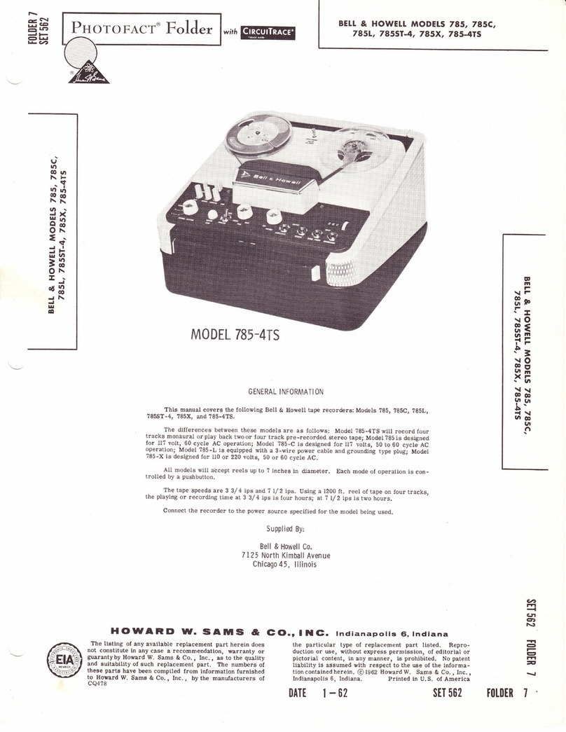 Bell and Howell 785 manual