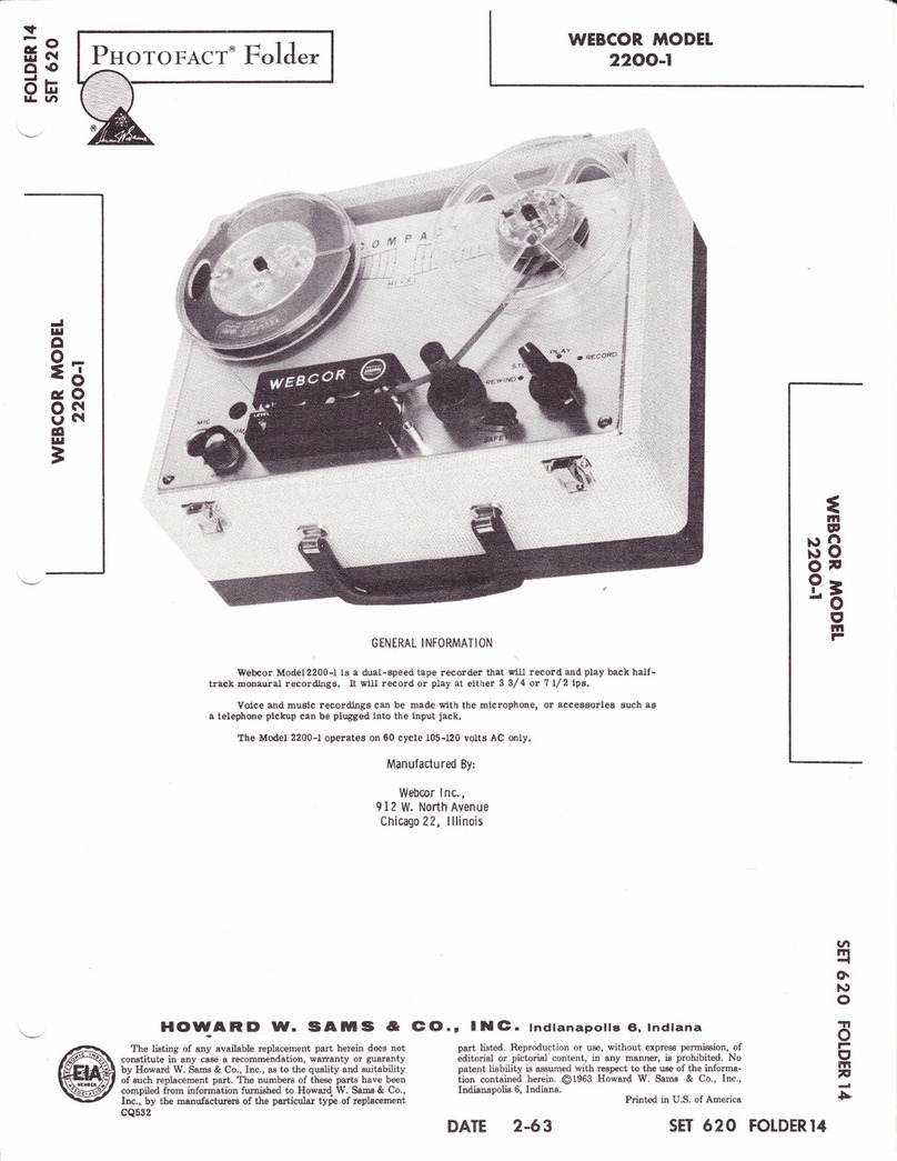 Webcor 2200-1 manual