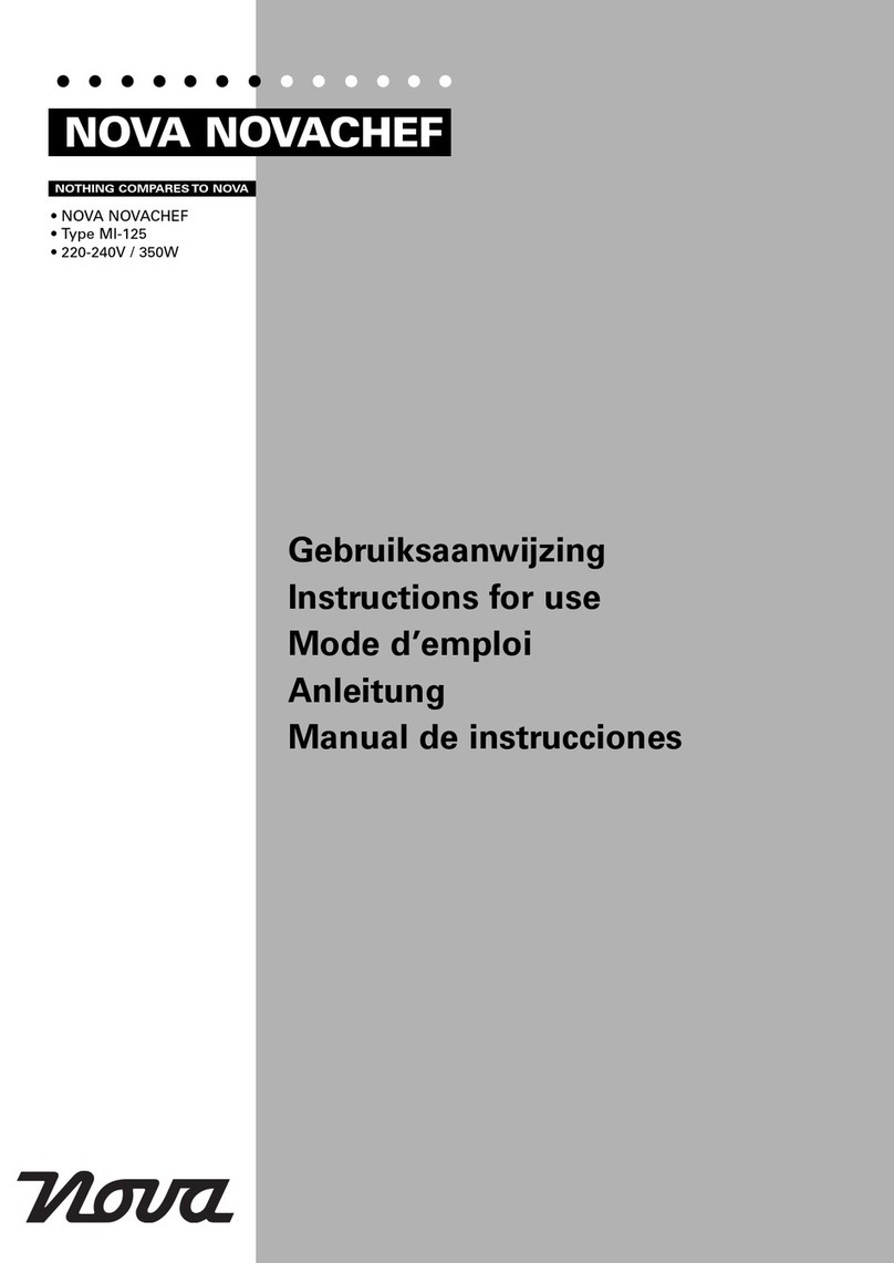 Nova NOVACHEF MI-125 Instructions for use