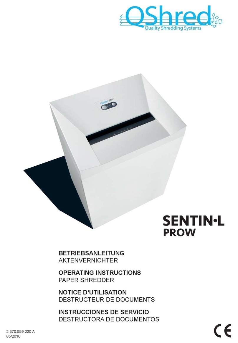 QShred SENTIN-L PROW User manual
