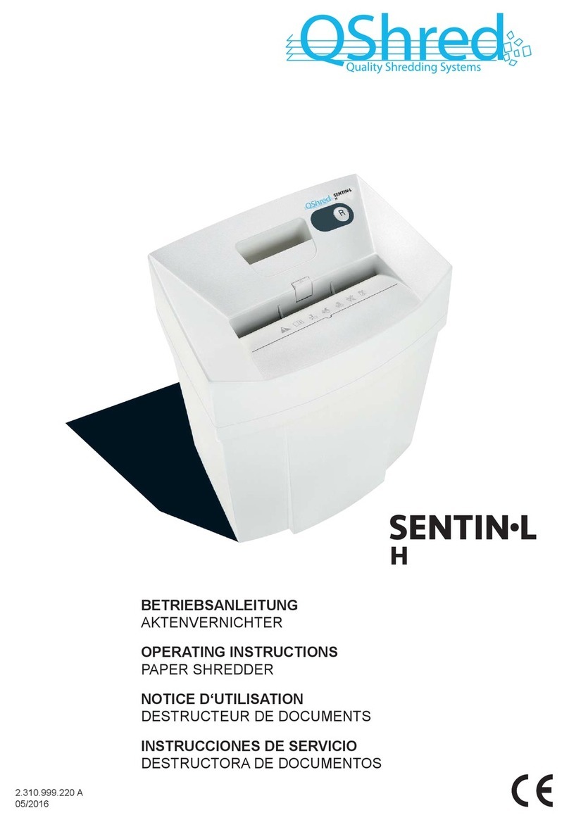 QShred SENTIN-L H User manual