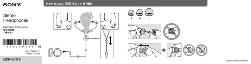 Sony MDR-EX37B User manual