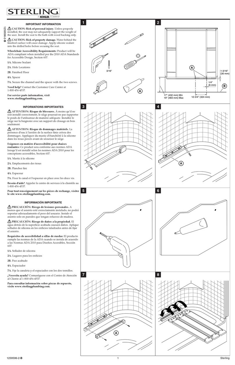Kohler Sterling 1259596-2 User manual Kohler Sterling 1259596-2 User manual
