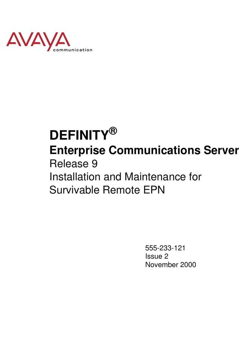 Avaya DEFINITY SERIES Instruction Manual