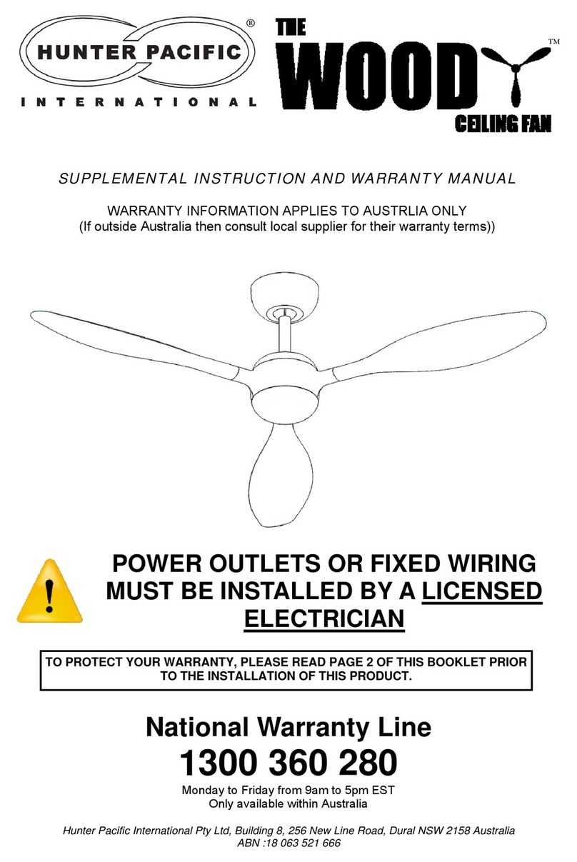 Hunter Pacific THE WOOD Series Supplemental instructions Hunter Pacific THE WOOD Series Supplemental instructions