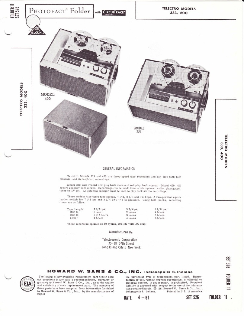 Telectro 333 User manual